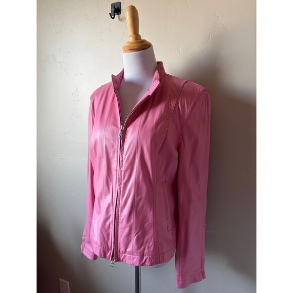 Vintage Wilsons Leather Maxima Pink Leather Jacket- Size XL - Picture 14 of 15
